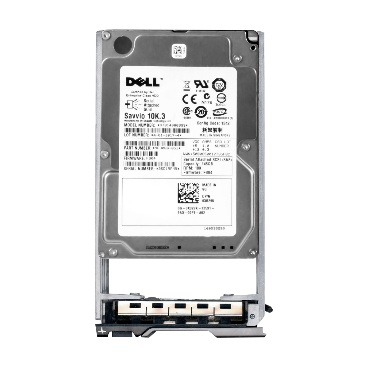 Dell 0X829K 146GB 10K 16MB Sas 2.5'' ST9146803SS