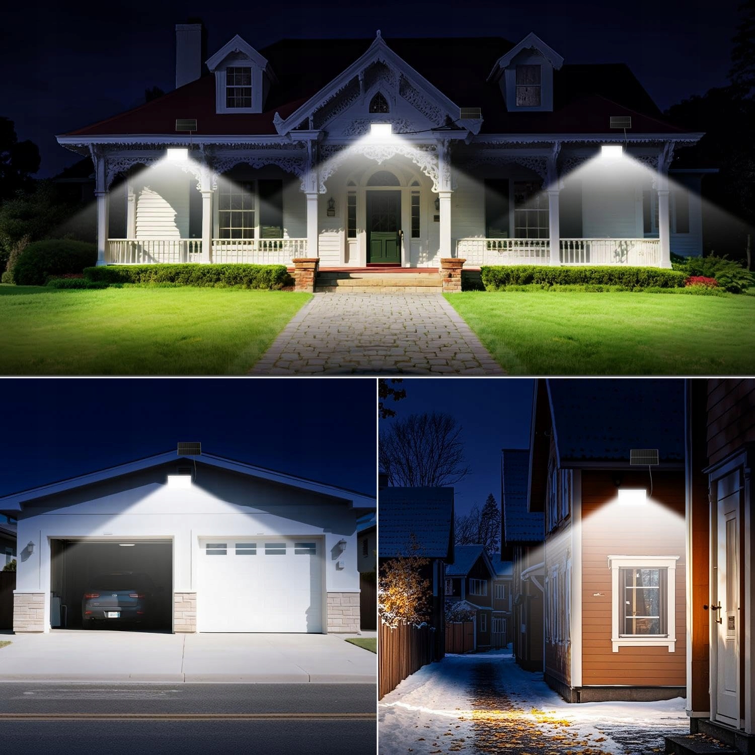 Lampy Solarne Z Czujnikiem Ruchu Wodoodporne Do Garażu IP65 REALKY — miniatura 7