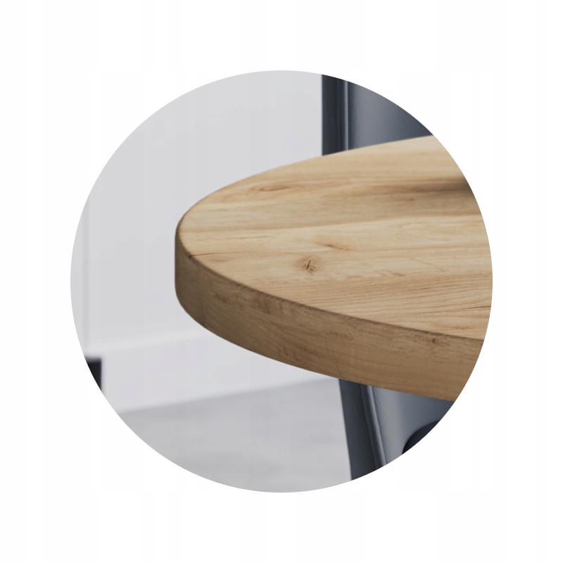 Stół rozkładany loft okrągły 100/180 LITE Maksymalna długość rozłożonego stołu 180 cm