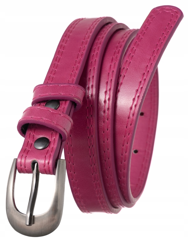 

Wąski trwały pasek damski do spodni Cavaldi różowy