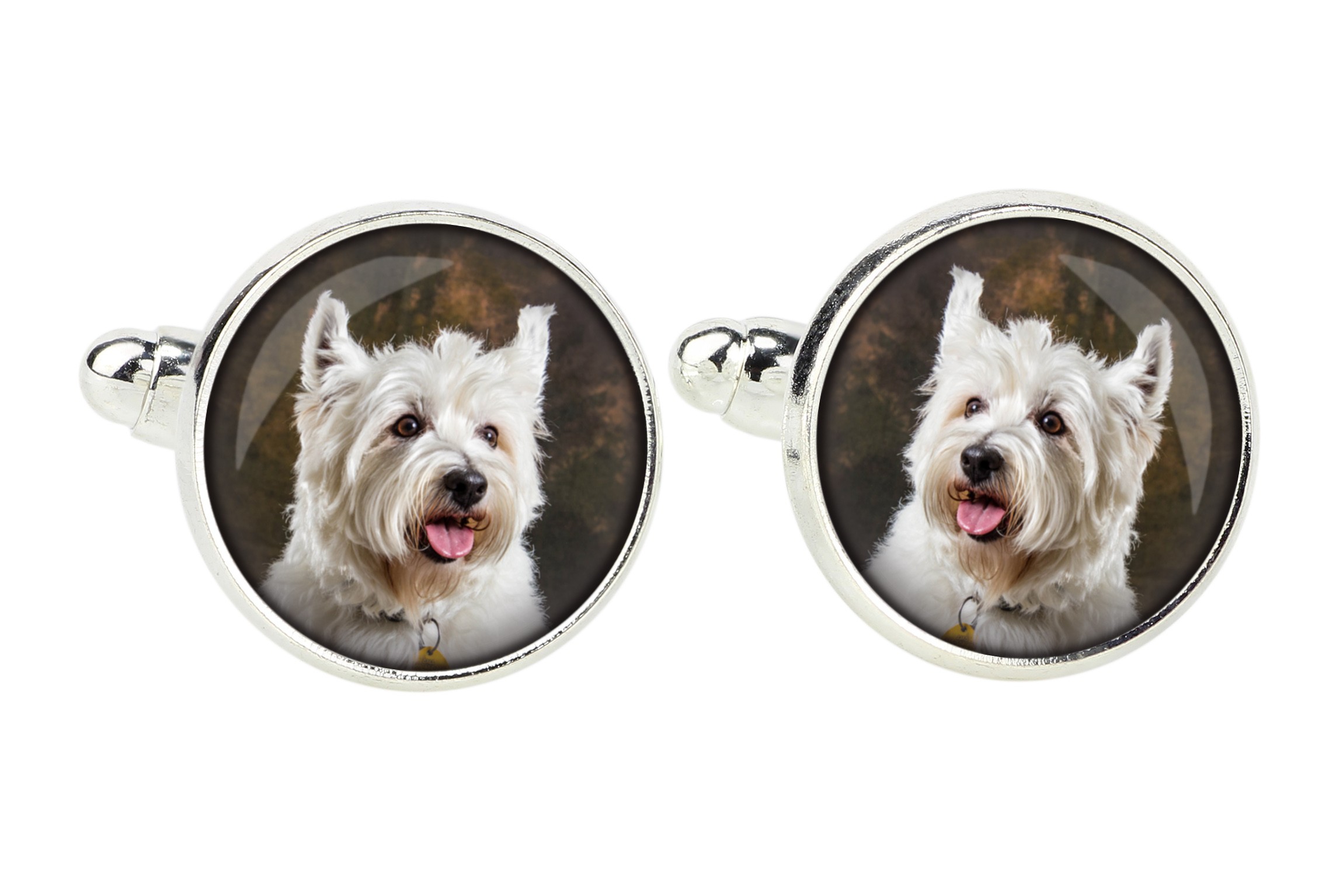 

West Highland White Terrier Spinki do mankietów