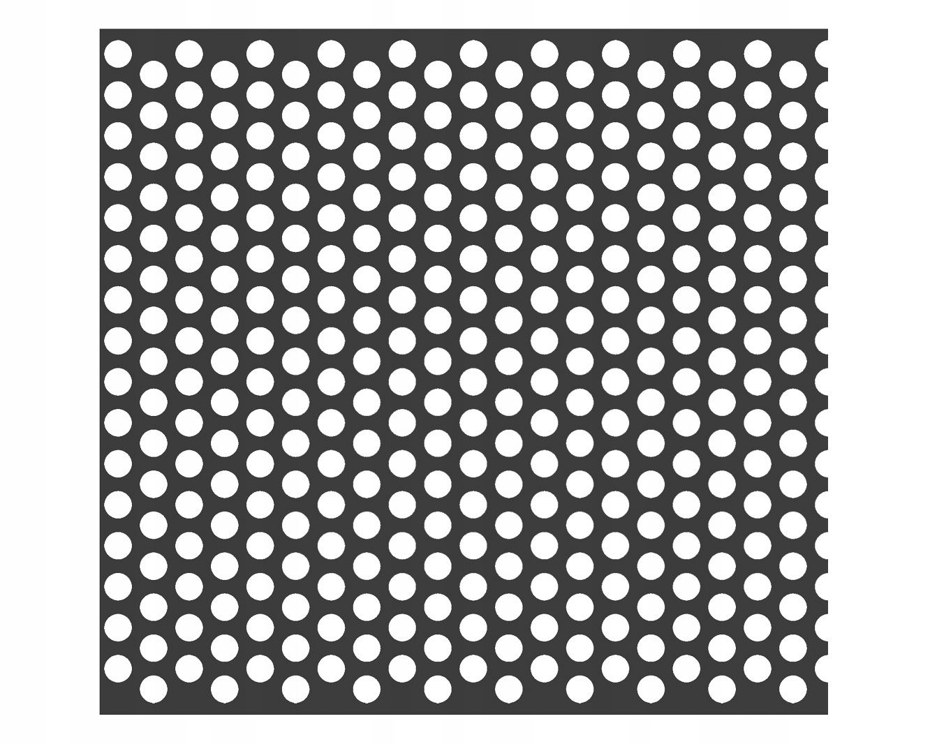 BLACHA PERFOROWANA 1000 x 1000 SUROWA 1 mm 6 - 9