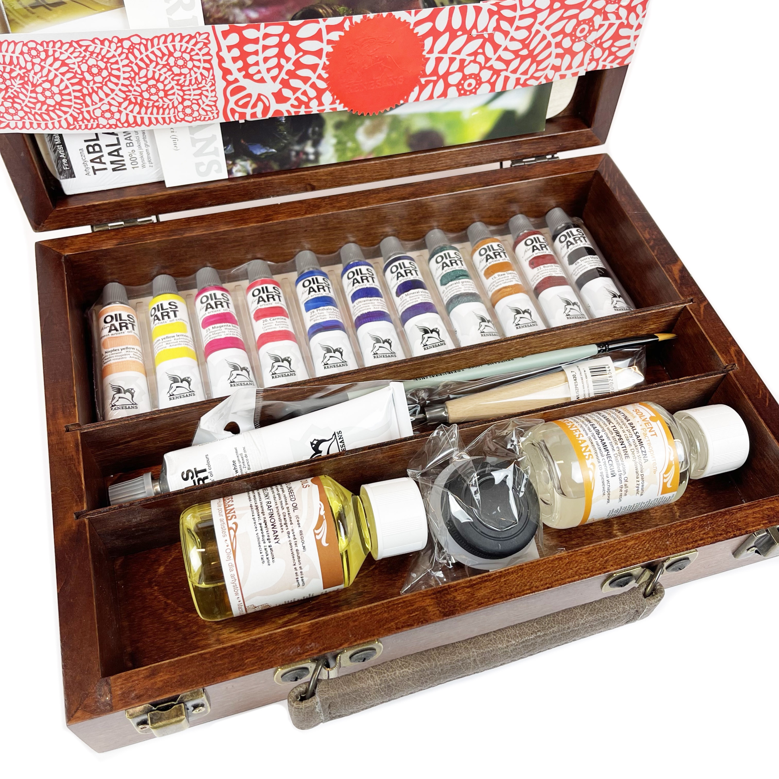 Renesans Sada olejových barev Oil For Art Renesans 12 barev příslušenství