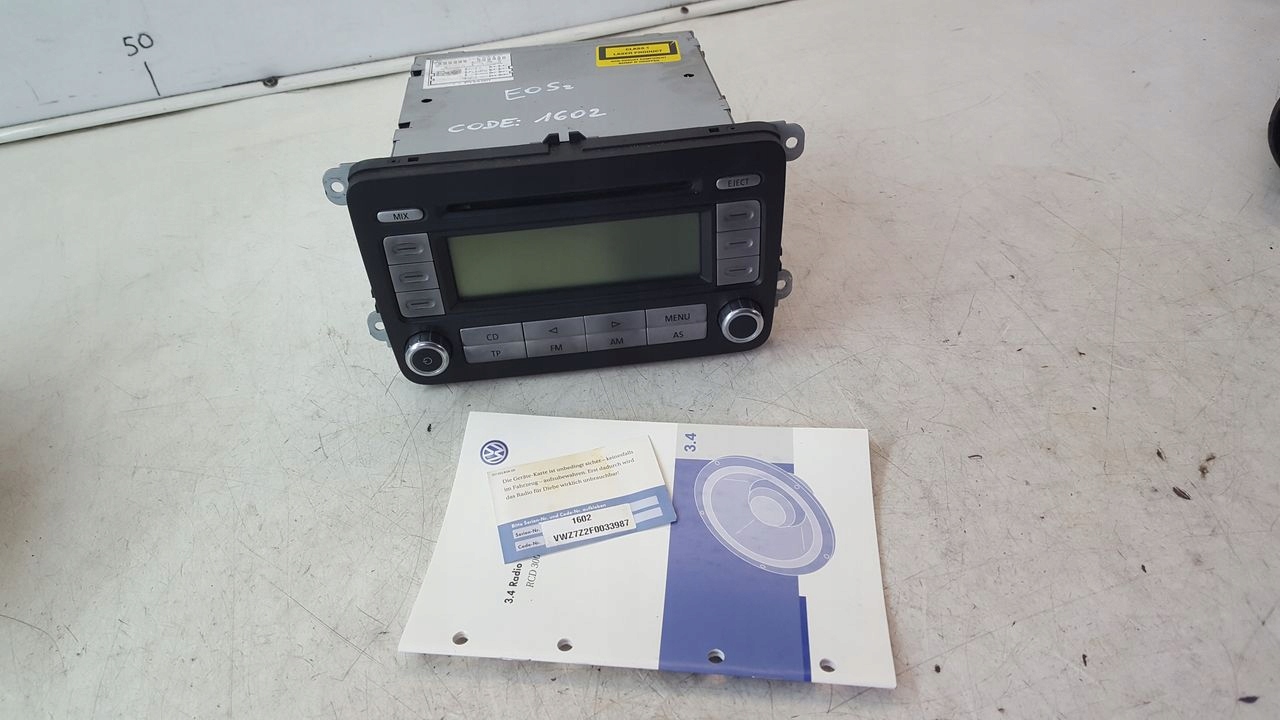 Radio kod VW EOS 2,0 FSI