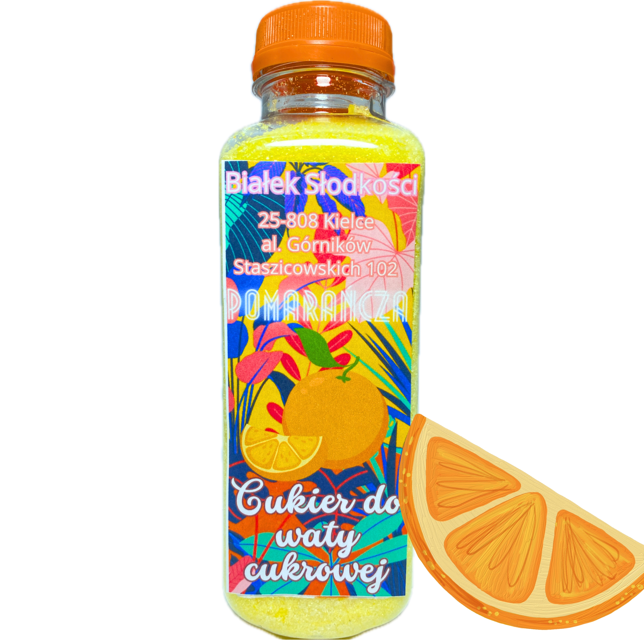 Cukier do maszynki do waty cukrowej o smaku pomarańczowym 0,34kg