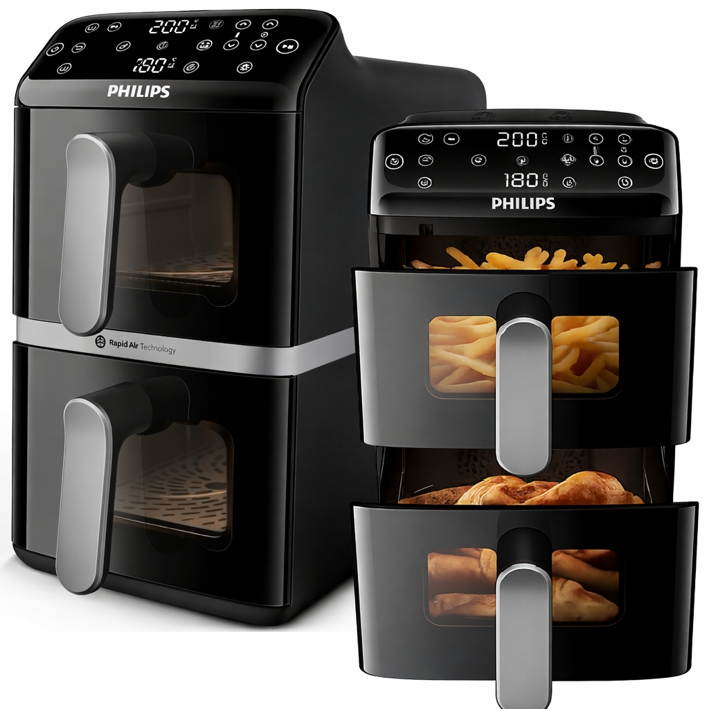 Air fryer frytkownica Philips Ovi Stacked Dual Basket seria 4000 10L 2750W