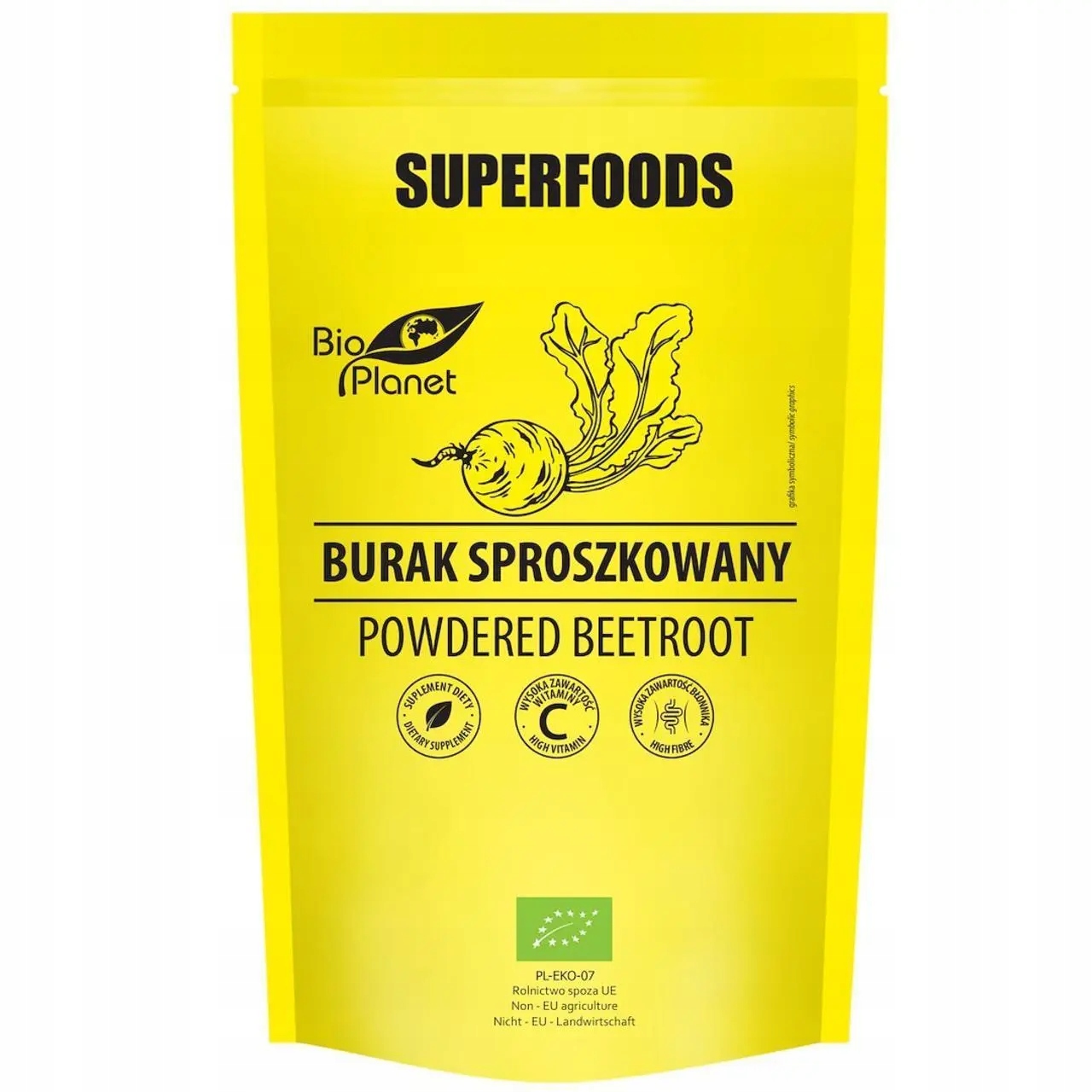 Červená Řepa Práškový Bio 200 g Bio Planet Superfoods