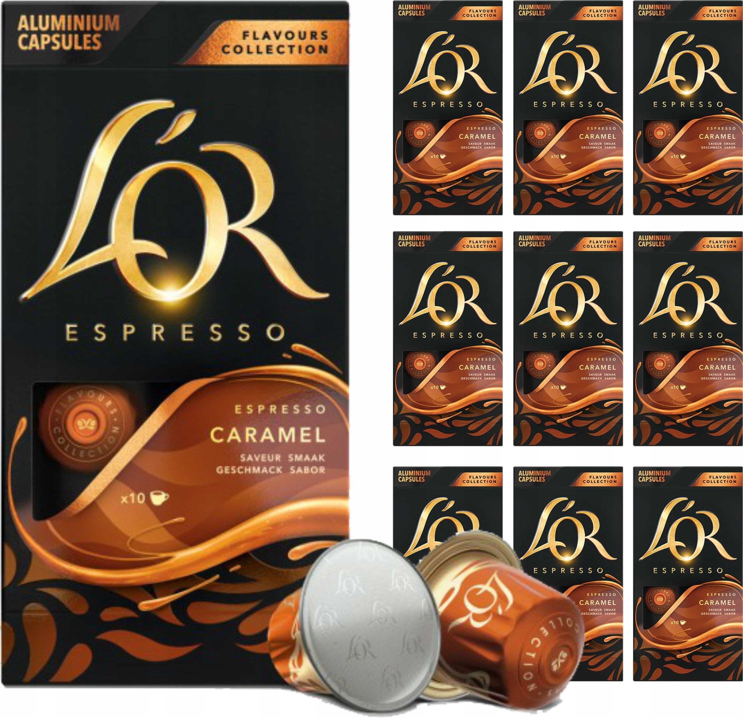 Levně Kapsle pro Nespresso Lor Espresso Caramel 10x10