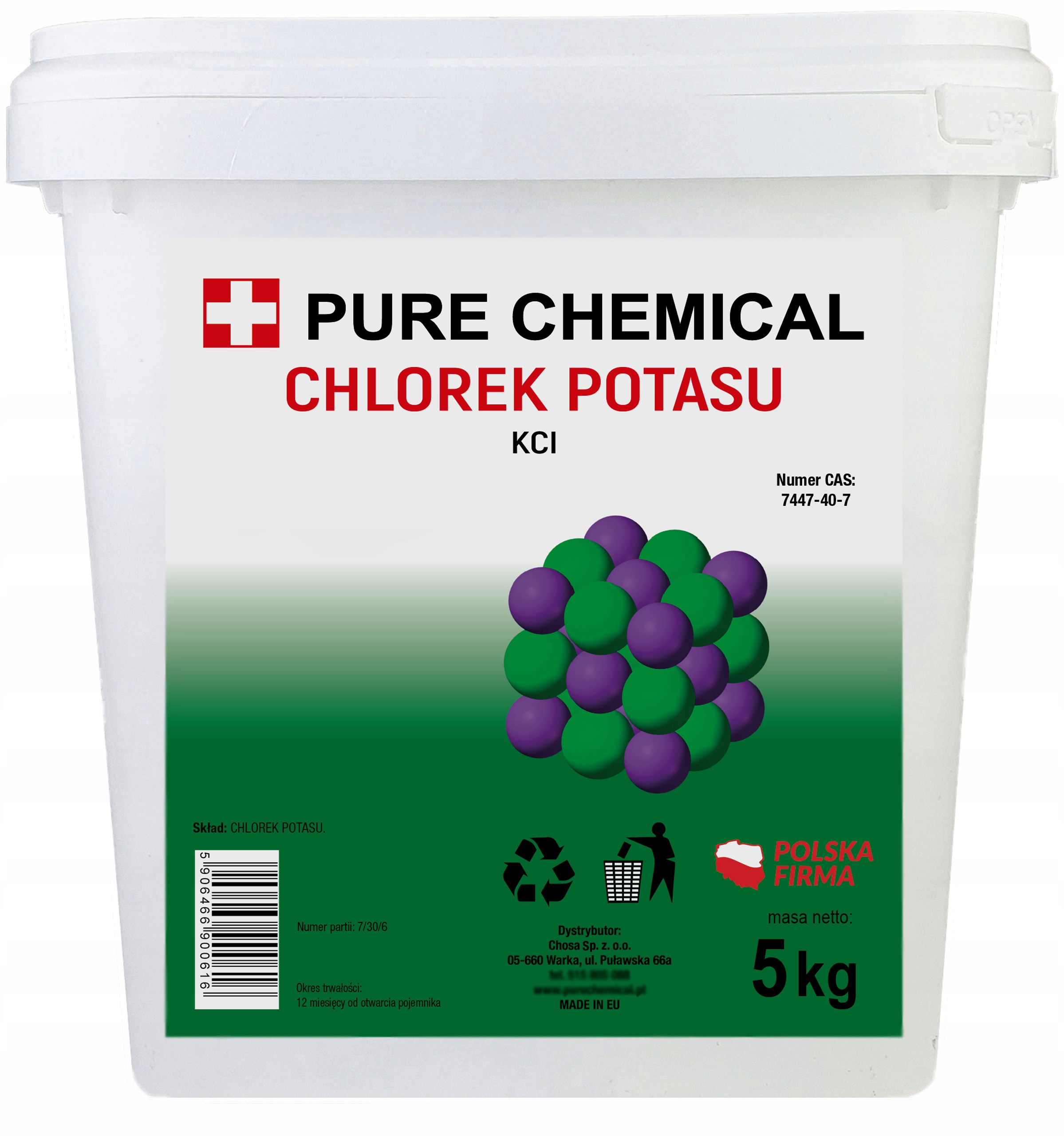 Chlorek Potasu Czysty Bez Dodatków Sól Potasowa 99,9% 5kg