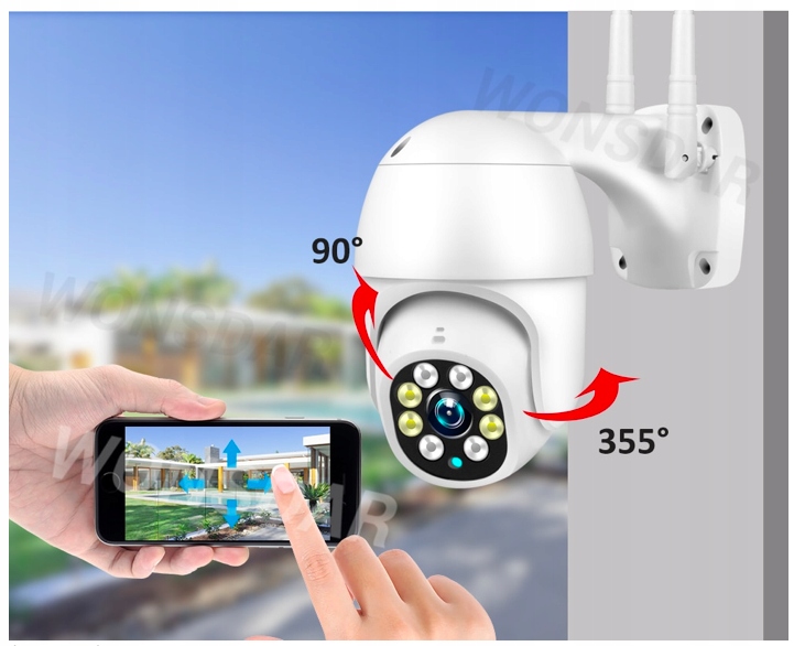 KAMERA BEZPRZEWODOWA ZEWNĘTRZNA WIFI 5 MPX + KARTA Model 7416355939583