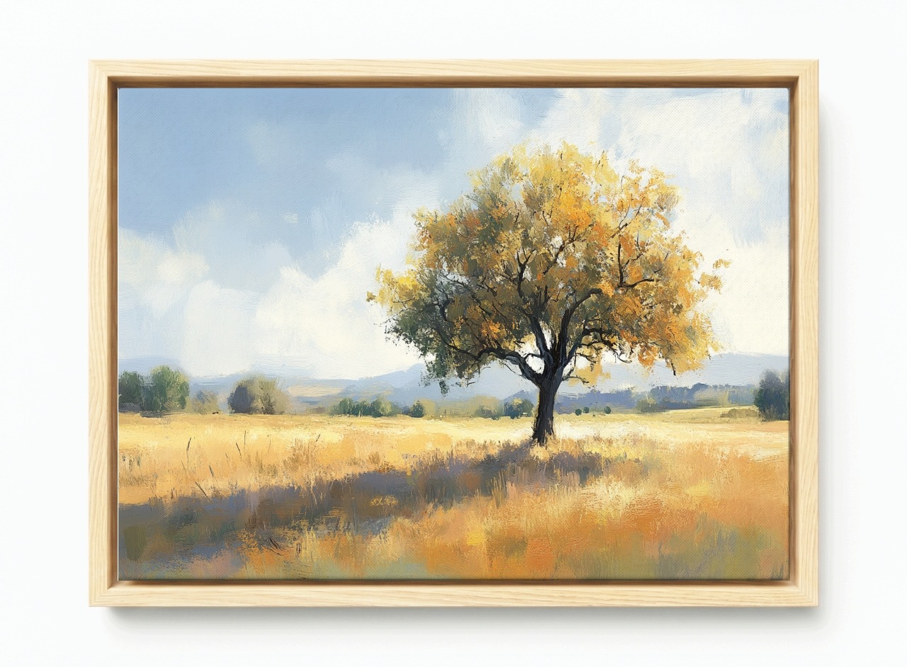 Obraz Rám Americká Krajina Venkovní Dřevo Louka Jaro 120x80
