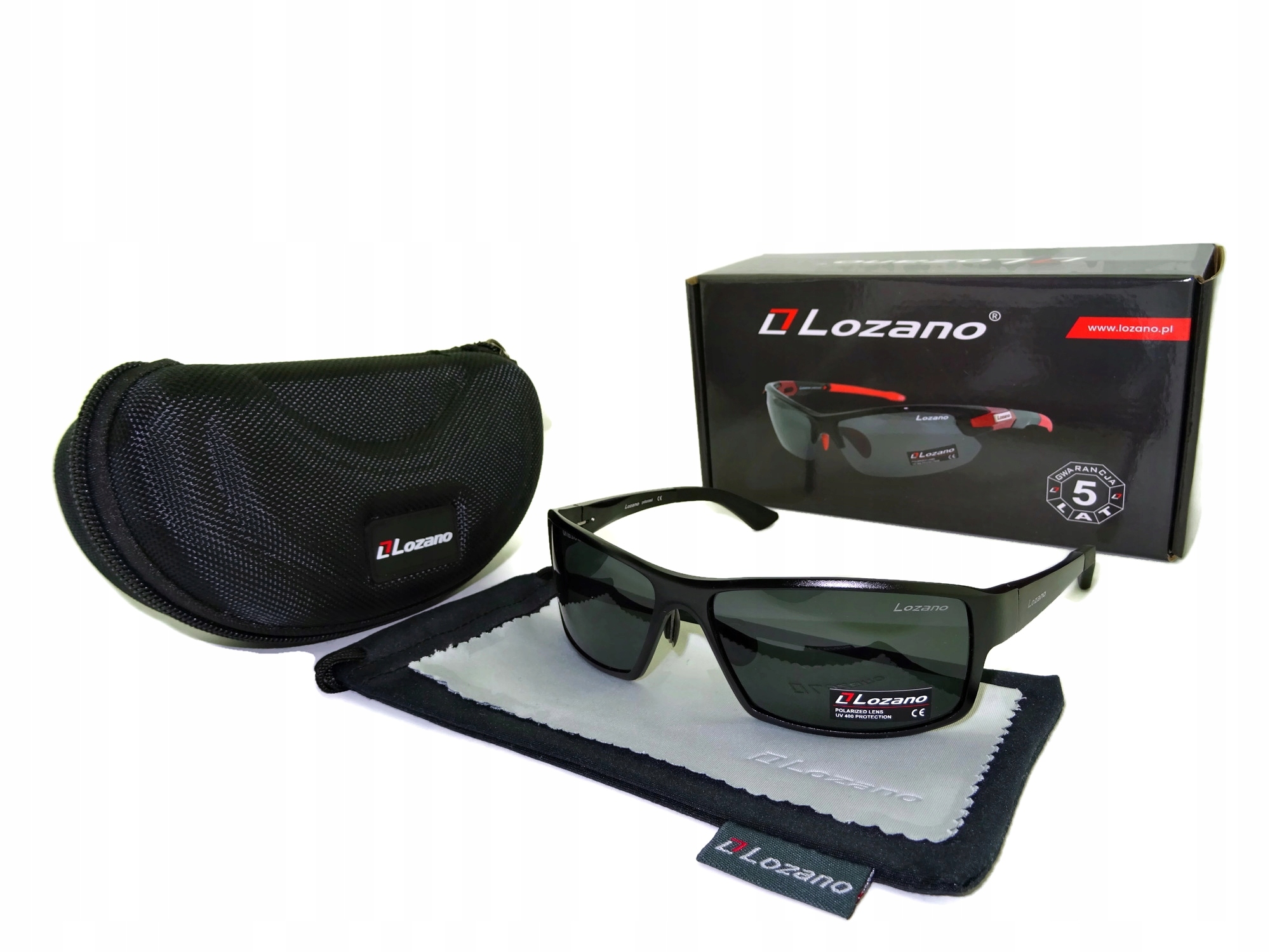Značkové sluneční brýle Lozano Polarizační UV400 Set černé