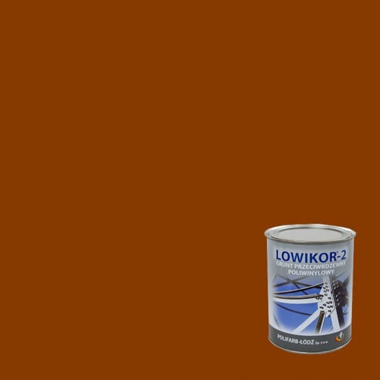 Farba poliwinylowa POLIFARB ŁÓDŹ LOWIKOR-2 Czerwony Tlenkowy 0,8L EAN (GTIN) 5907716415089