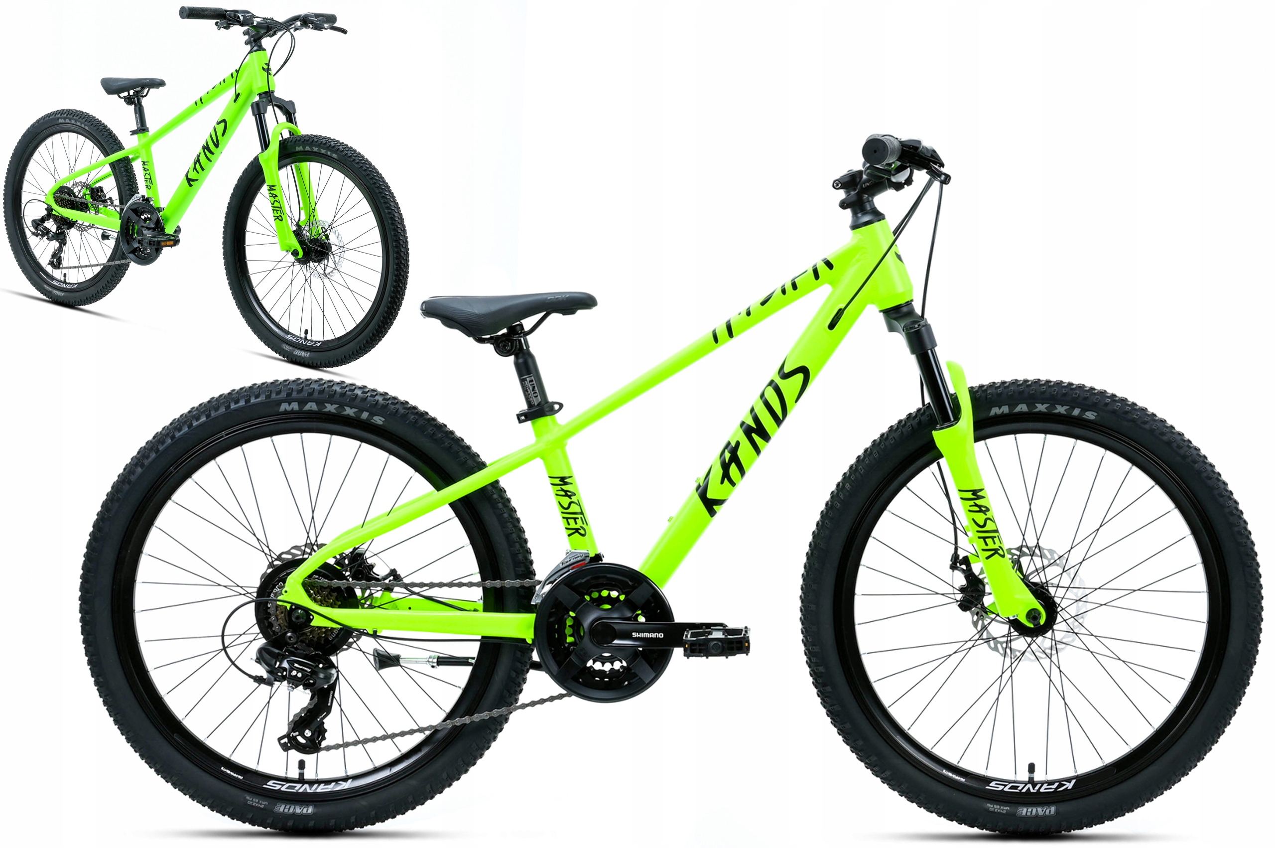 Rower dziecięcy 24" Kands Master 2XT rama 12" seledynowy R26