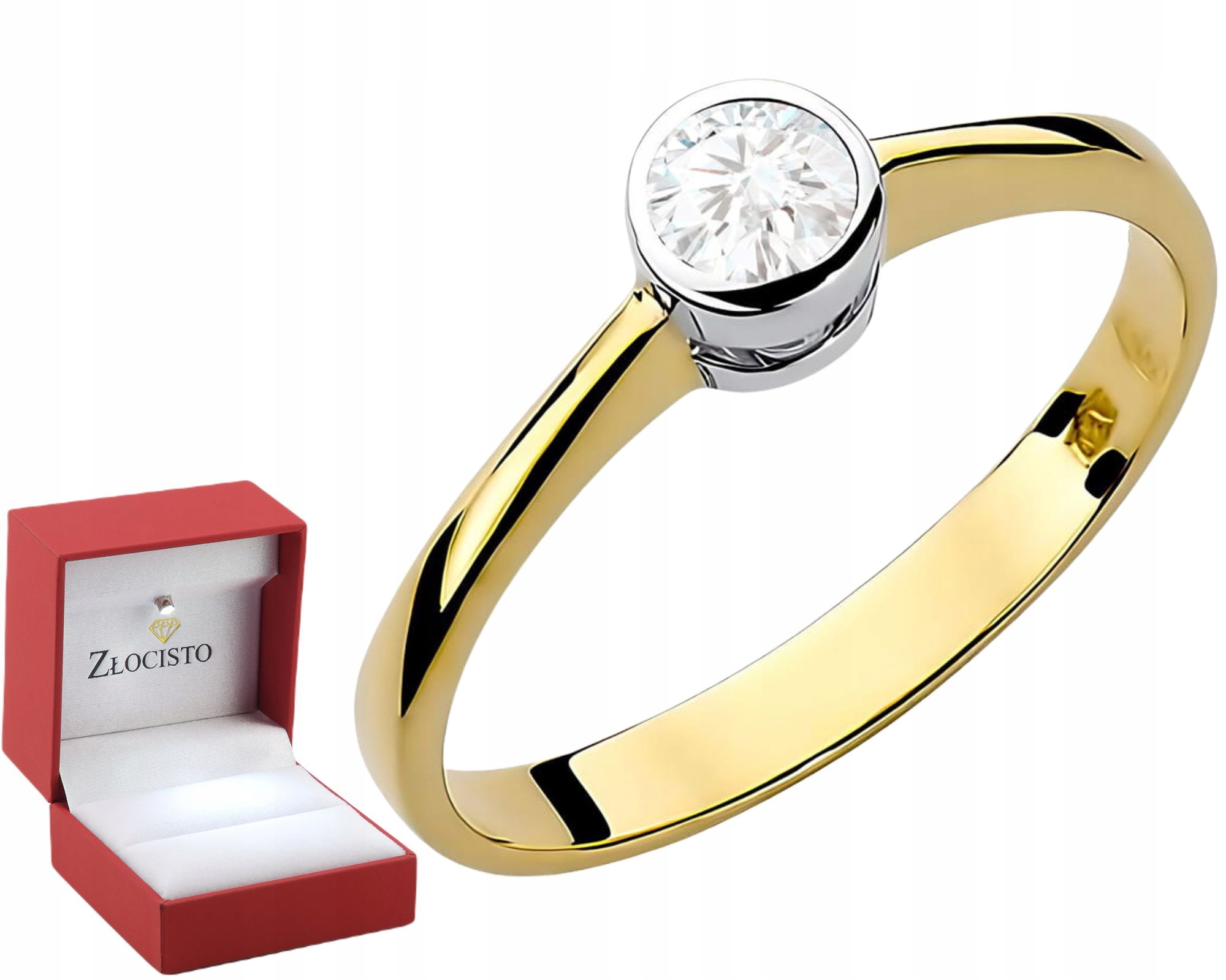 Zlatý Klasický Prstýnek Laboratorní Briliant 0,30CT Dárek Gravírování