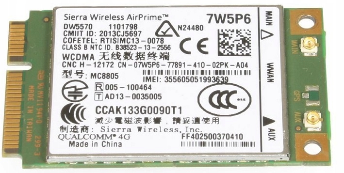 Modem WWAN Sierra Wireless AirPrime 7W5P6 DW5570