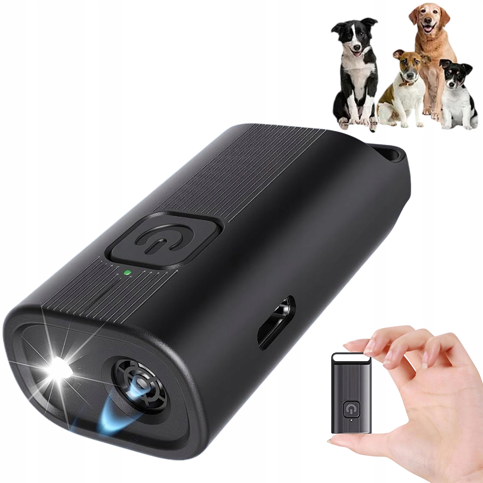 Levně 3V1 Ledový Ultrazvukový Odpuzovač Psů S Možností Nabíjení Pro Trénink, 15 M, Černý