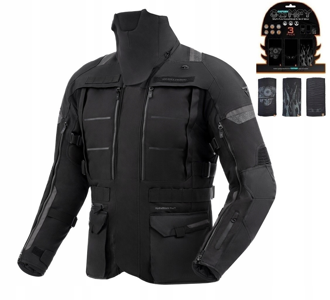 Čierna bunda Rebelhorn Cubby V, veľ 8XL