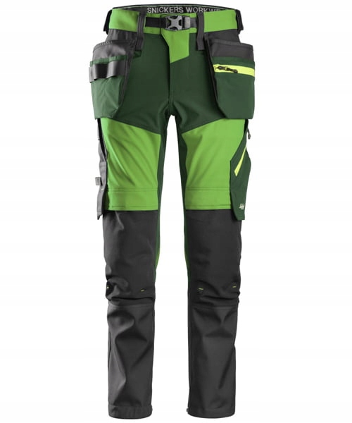 Spodnie robocze Snickers 6940 FlexiWork Stretch Zielony Rozmiary 54
