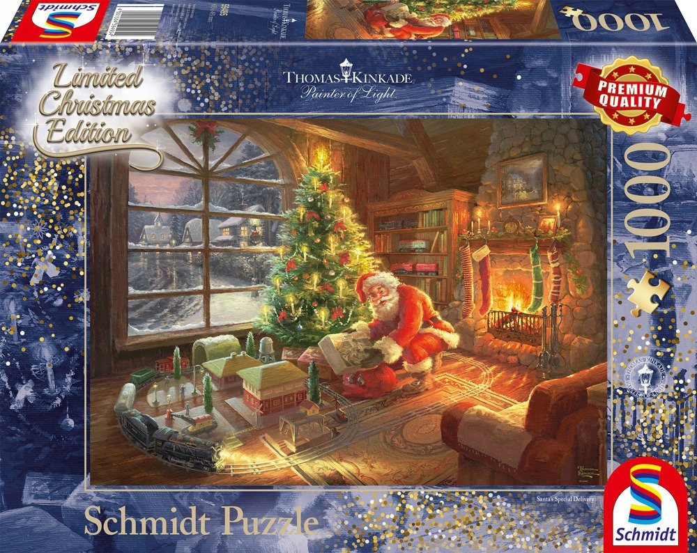 

Pq Puzzle 1000 Kinkade Przesyłka od Św Mikołaja
