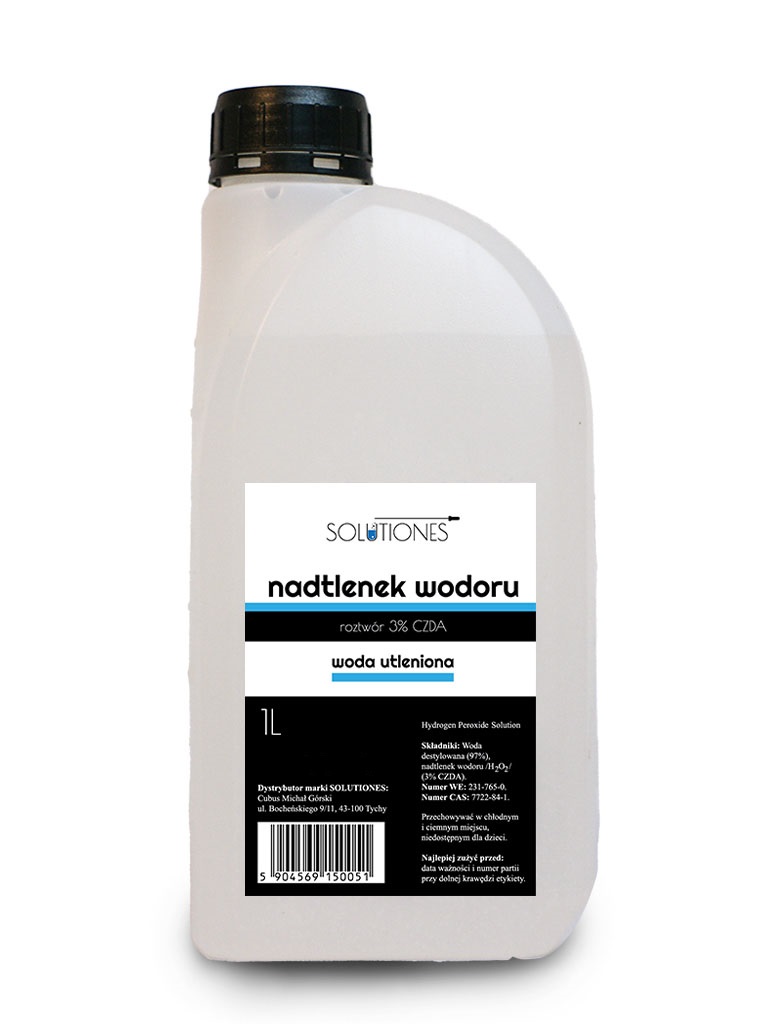 

Nadtlenek wodoru 3% woda utleniona 1l Solutiones