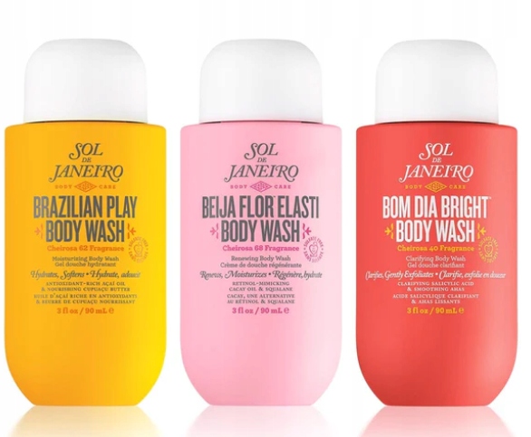 Sol de Janeiro kremowy nawilżający żel pod prysznic Zestaw 3 szt.