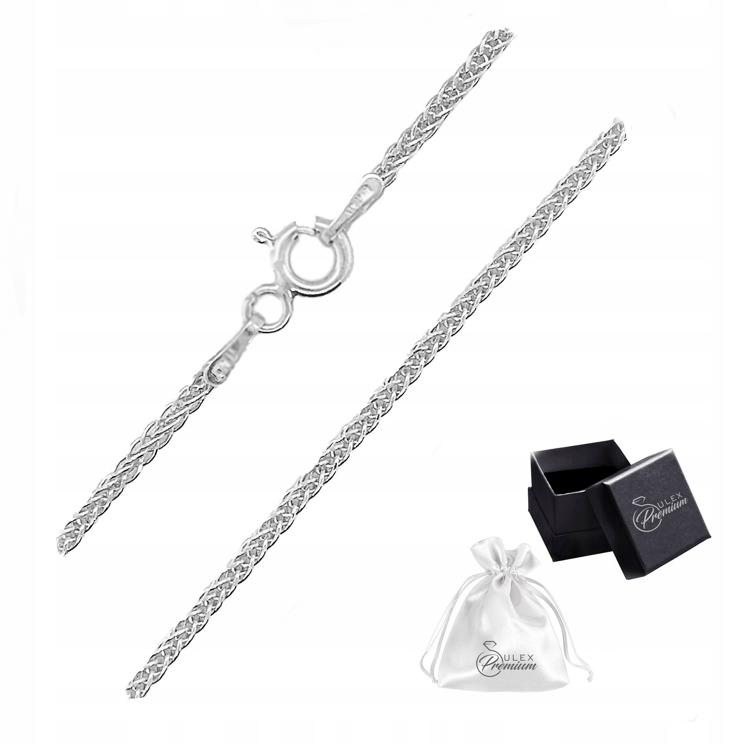 Řetěz Splétaný Spiga Stříbro O Ryzosti 925 Pánský Rhodiovaný Pevný| 60 cm x 1,2 mm