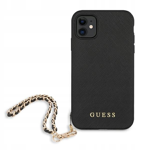 Etui GUESS Saffiano Chain + Łańcuszek do iPhone 11