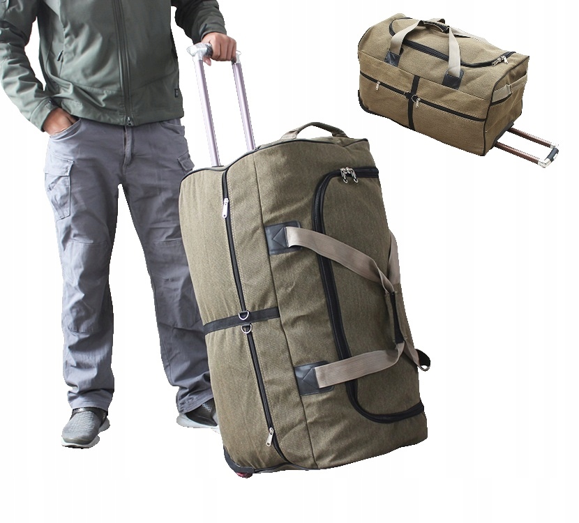 Duża torba podróżna na kółkach 65x35x37 cm lekka 2,2 kg