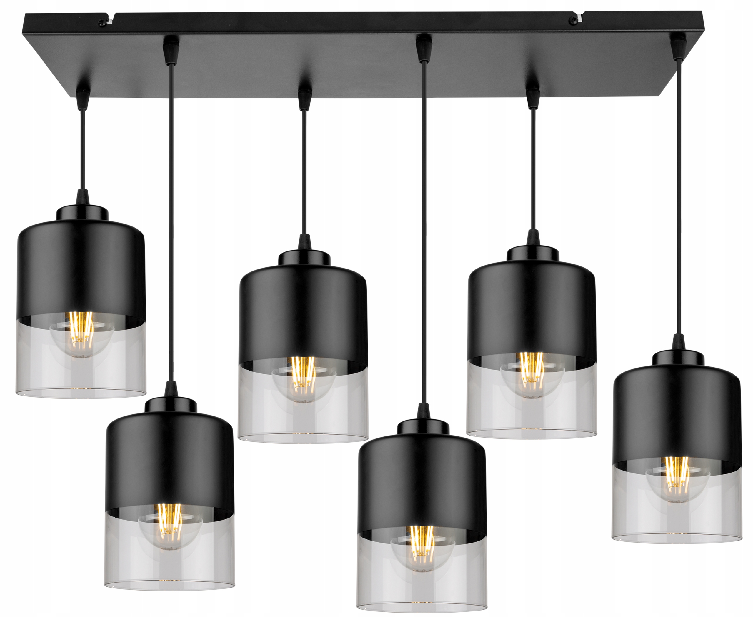 

Nowoczesna Lampa Wisząca Sufitowa Żyrandol Szklana
