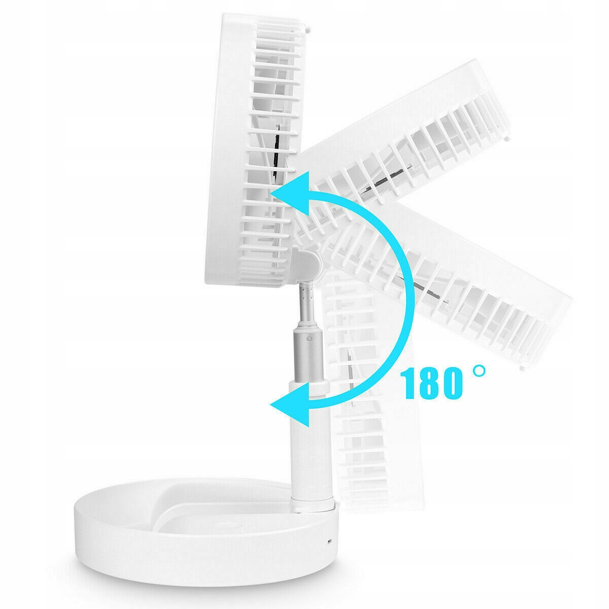 WIATRAK PRZENOŚNY WENTYLATOR ROZKŁADANY AKUMULATOR USB TELESKOPOWY 3 MOCE Model fan folding