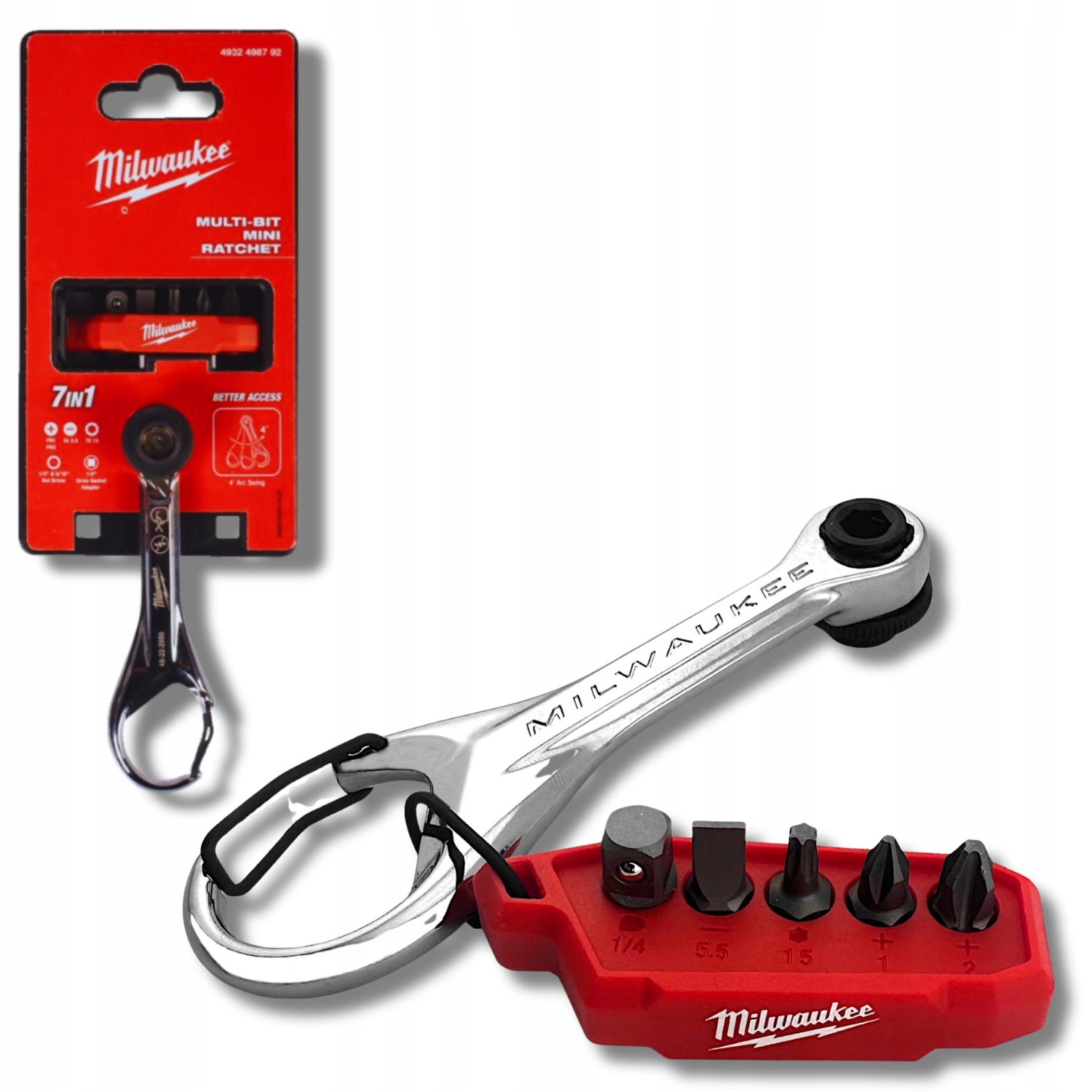 Mikro grzechotka 7 w 1 zestaw bitów profesjonalny Milwaukee 4932498792
