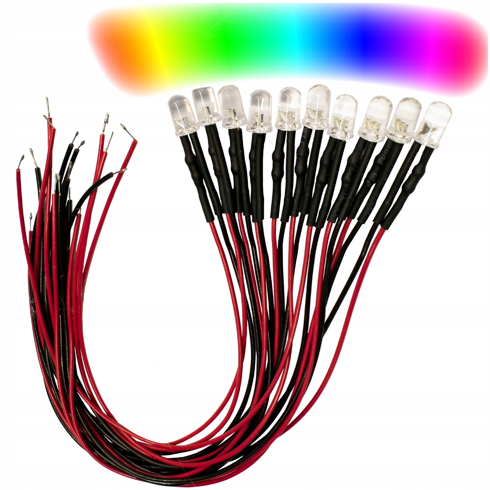 

Diody Led 5mm Zmieniające Kolor Rgb szybkie 12V