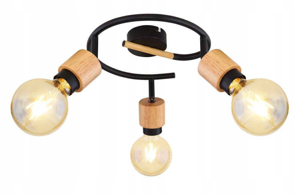 Stropný reflektor Jorna Globo čierny mat 3xE27 bez žiaroviek