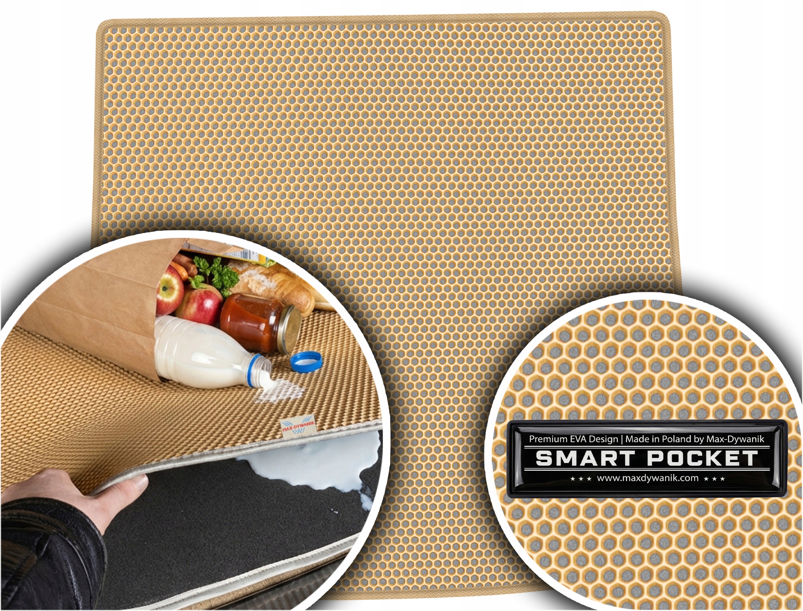 Saab Kombi 2002-2014 Vložka do kufru Eva Smart Pocket Béžová