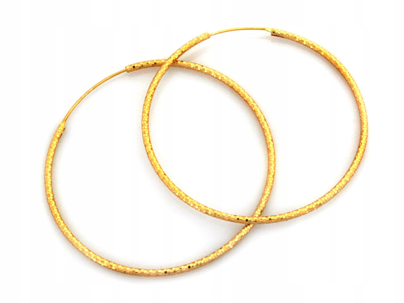 Velké pozlacené náušnice s kolečky 54 mm ze stříbra 925 módních šarží pro ženy