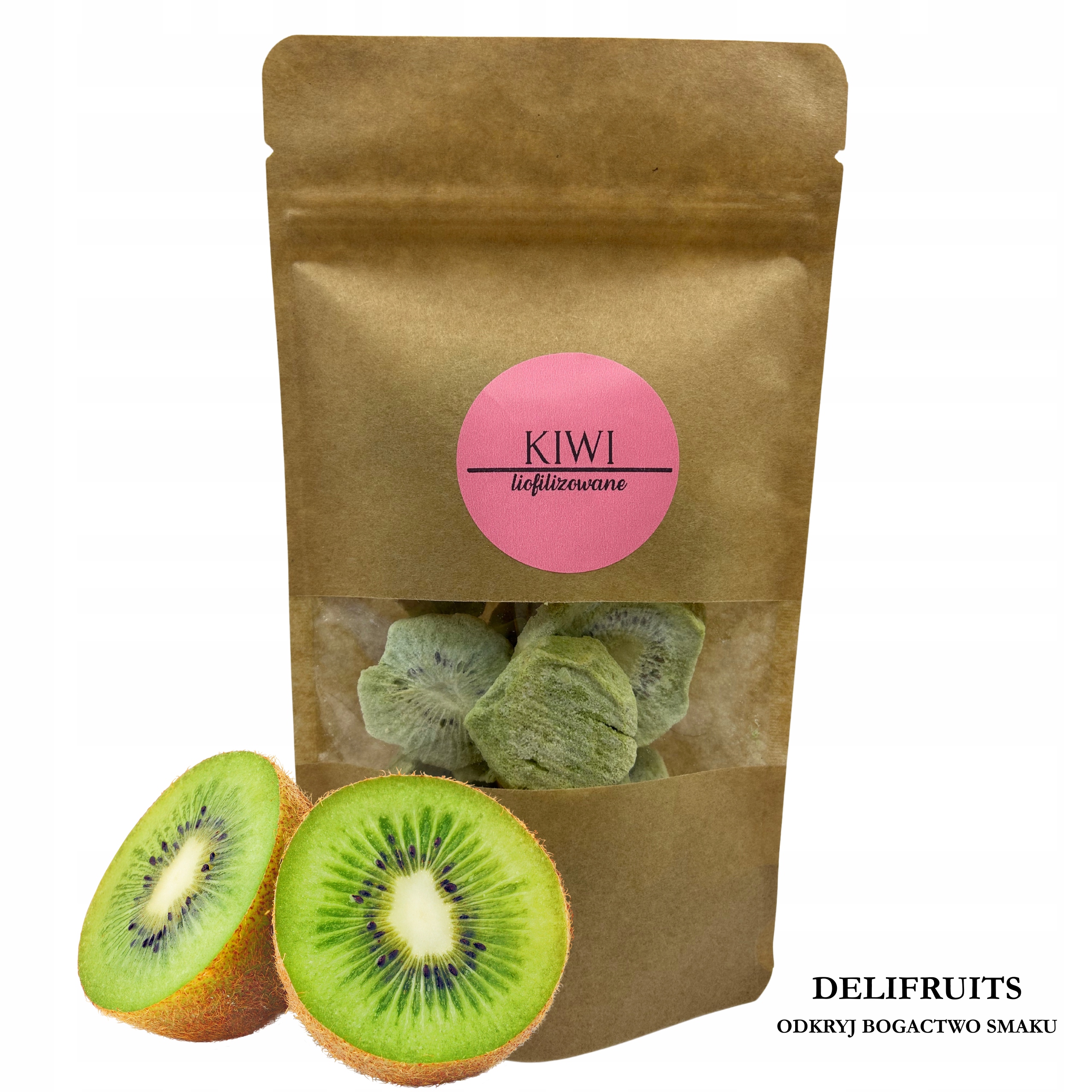 Kiwi Lyofilizované 500G Plátky Křupavé Zdravé Ovoce Vysoká Kvalita