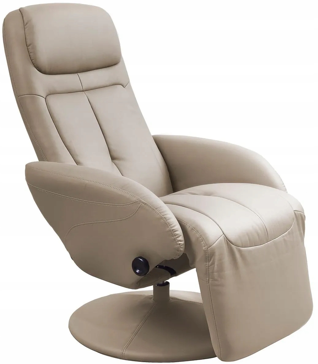 Fotel Rozkładany Recliner Optima Cappuccino Eko Skóra Halmar