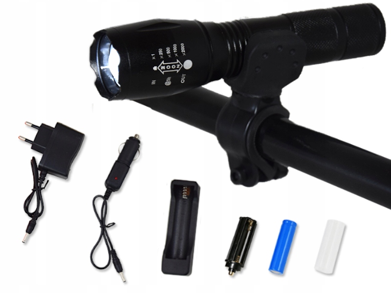 

Latarka Led Cree T6 Zoom Swat Uchwyt Na Rower