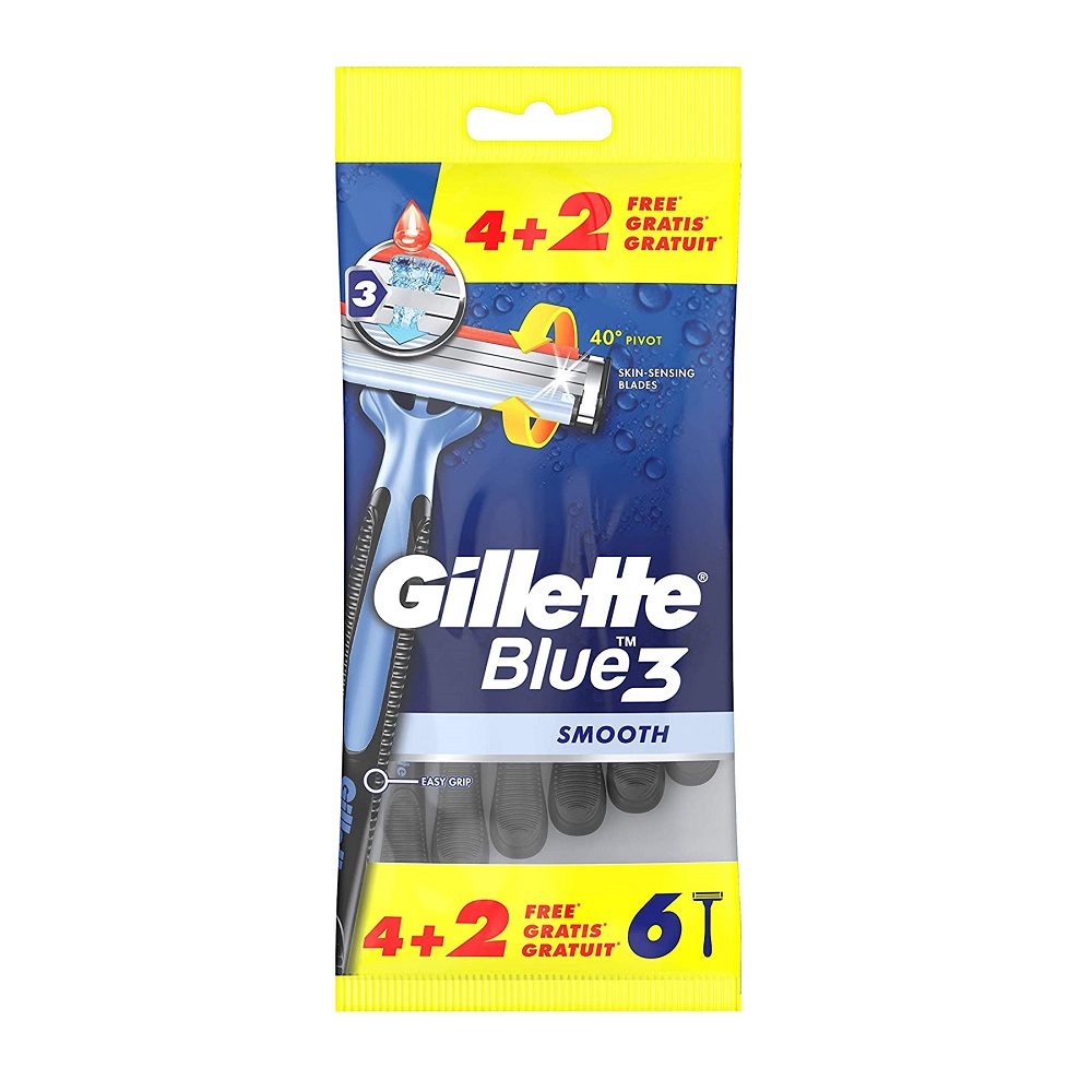 

Gillette Blue 3 Smooth jednorazowe maszynki 6szt