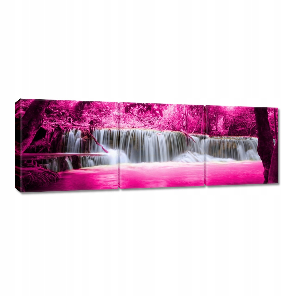

Obrazy 120x40 Różowy wodospad Pejzaż
