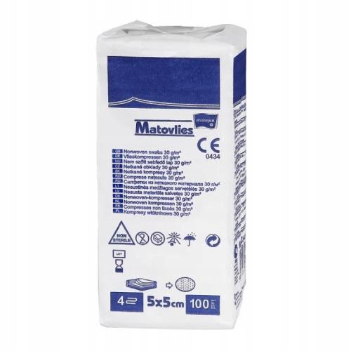 

Matovlies Kompresy z włókniny 30g 5x5cm, 100 szt