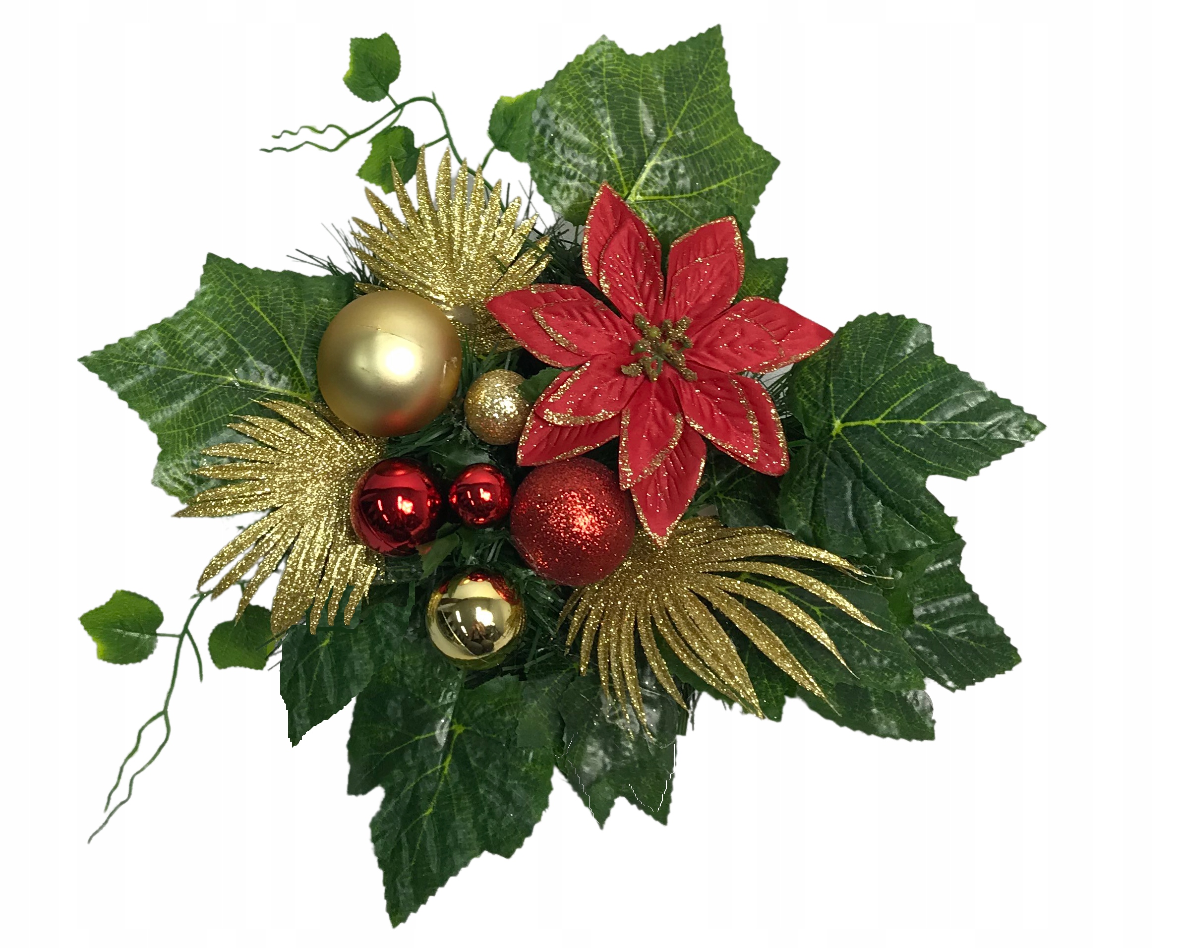 WIĄZANKA STROIK ŚWIĄTECZNY NA GRÓB KOMPOZYCJA NA CMENTARZ ŚWIĘTA GWIAZDA