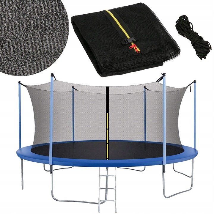 SIATKA DO TRAMPOLINY WEWNĘTRZNA 10FT 305-312cm 6 SŁUPKÓW MOCNA