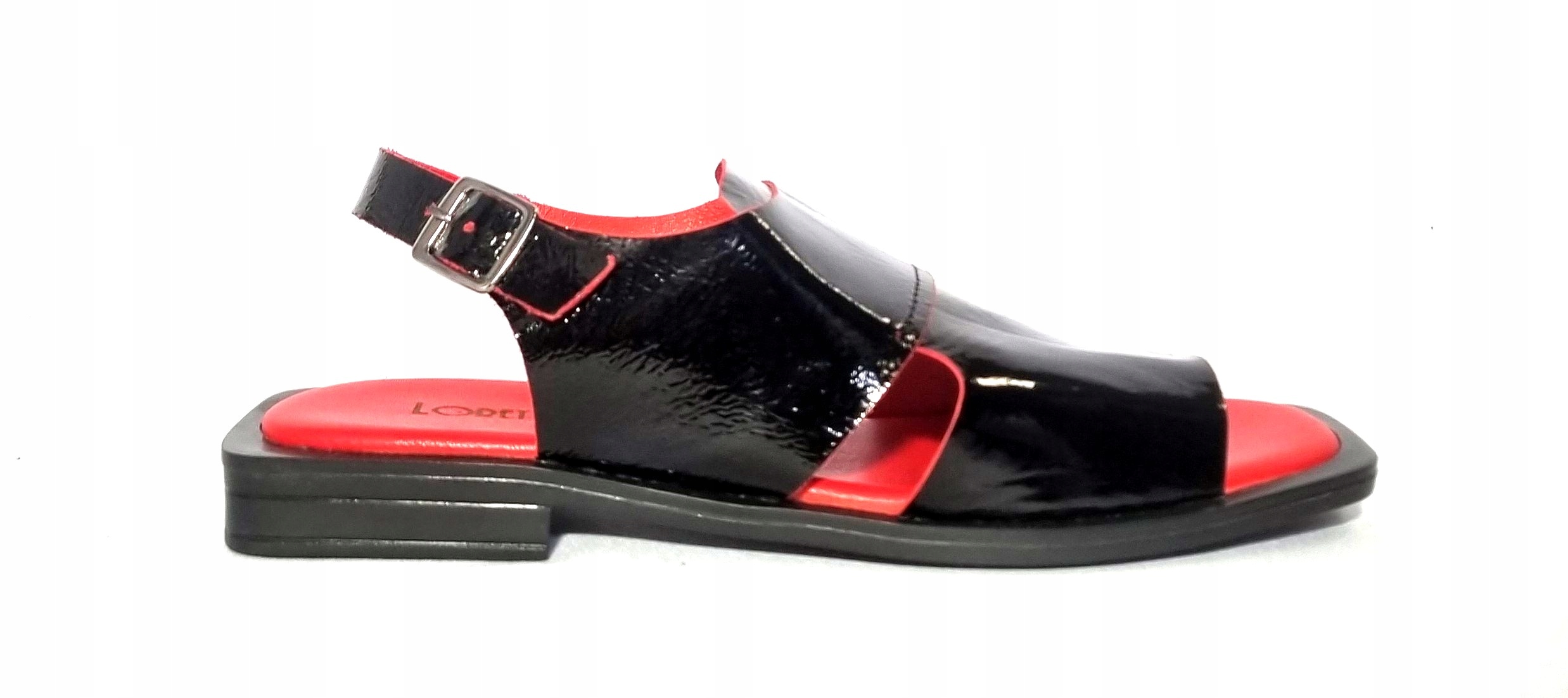 Sandály Loretta Vitale 12114 černo červené r36