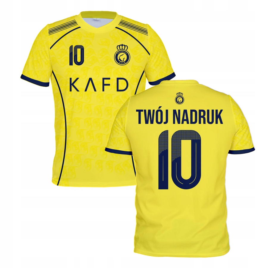 sportovní tričko Al Nassr Granátová-žlutá Vlastní Potisk velikost 122