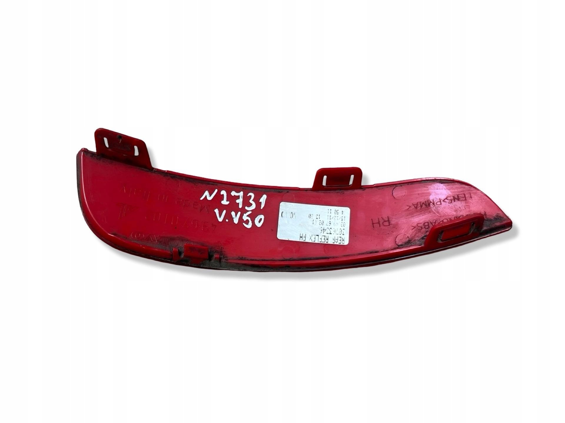 Odblask right side Volvo V50 facelift 2012 30763346