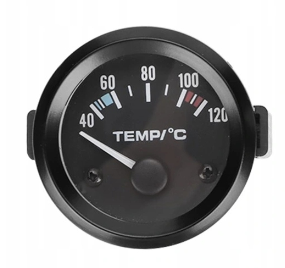 Czarny wskaźnik temperatury wody w samochodzie 52mm