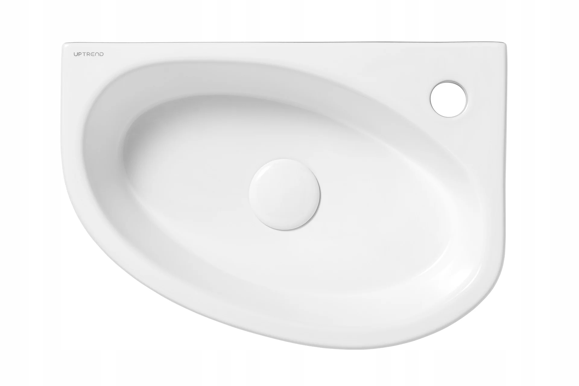 Umywalka ceramiczna podwieszana owalna Uptrend Avo 29 cm prawa biały TR4519