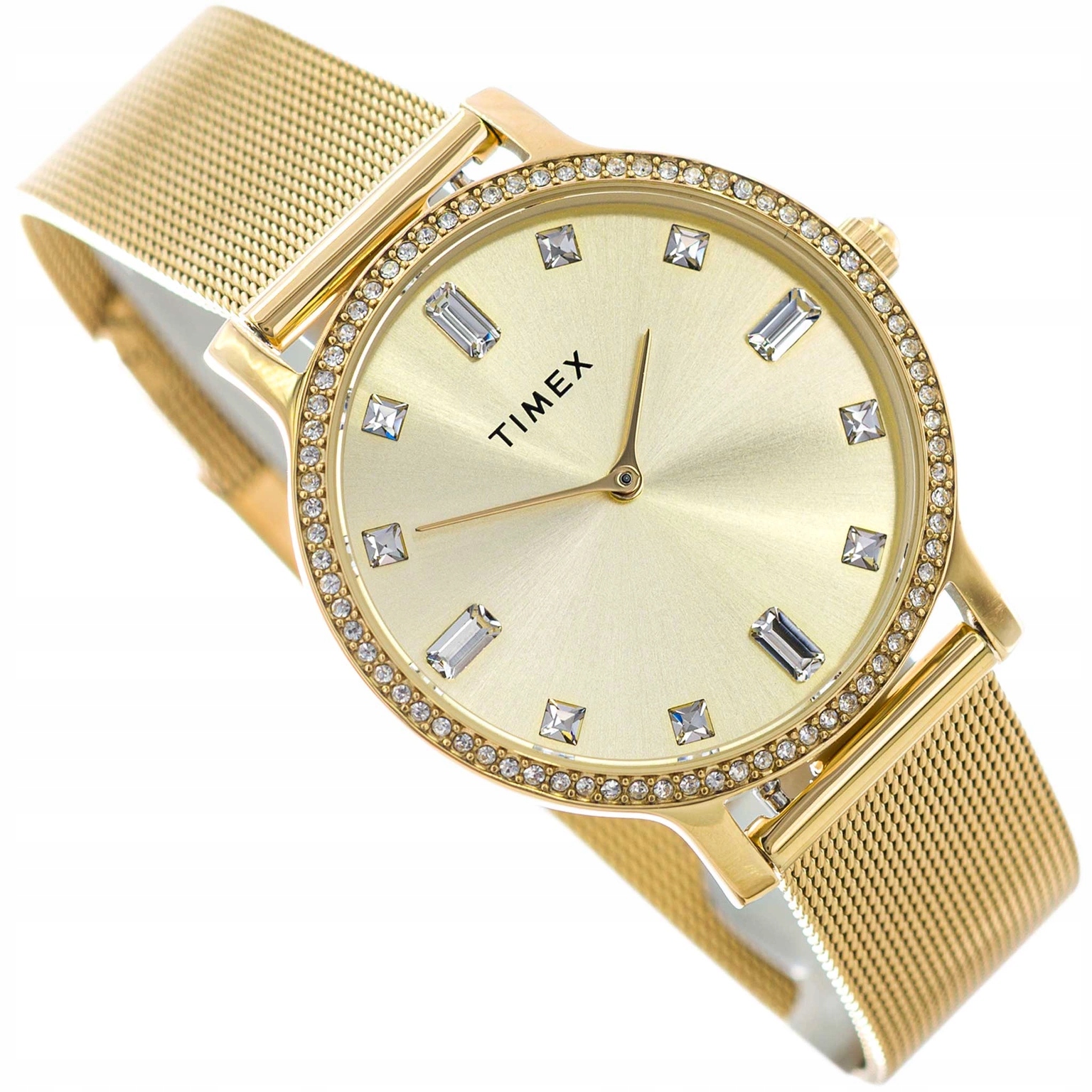 Dámské Hodinky Timex TW2W19300 Transcend Zlaté Na Náramku, Elegantní